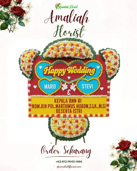 Papan Bunga Pernikahan Karang Kepuh